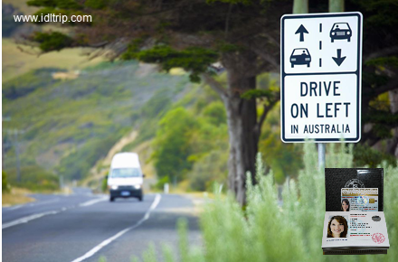 In Australia we drive on the left. 